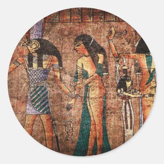 Oude Egypte 4 Ronde Sticker (Voorkant)