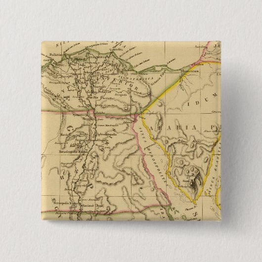 Oude Egypte 5 Vierkante Button 5,1 Cm (Voorkant)