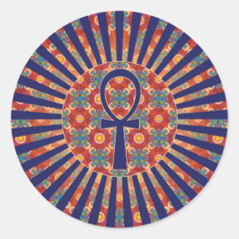 Oude Egypte: Ankh Cross Ronde Sticker