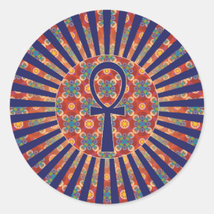 Oude Egypte: Ankh Cross Ronde Sticker