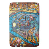 Oude Egypte Art God Geb steunt Nut in de hemel Badmat (Voorkant Verticaal)