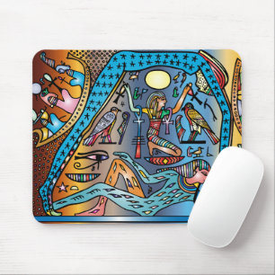 Oude Egypte Art God Geb steunt Nut in de hemel Muismat