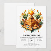 Oude Egypte Chique Elegante Piramides Verjaardag Kaart (Voorkant / Achterkant)