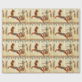 Oude Egypte Farao Ramses II Kleurrijke tekening Cadeaupapier (Vlak)