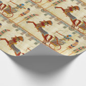 Oude Egypte Farao Ramses II Kleurrijke tekening Cadeaupapier (Hoek)