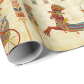 Oude Egypte Farao Ramses II Kleurrijke tekening Cadeaupapier (Rol Hoek)