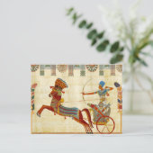 Oude Egypte Farao Ramses II Kleurrijke tekening Feestdagenkaart (Staand voorkant)