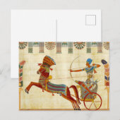 Oude Egypte Farao Ramses II Kleurrijke tekening Feestdagenkaart (Voorkant / Achterkant)