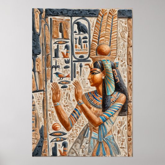 Oude Egypte, faraonische koningin Hatshepsut Poster (Voorkant)