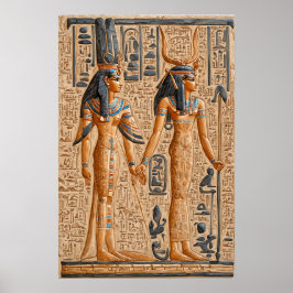 Oude Egypte,Faraonische Koningin Hatsjepsoet || Poster