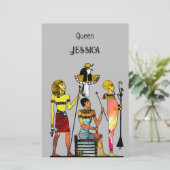 Oude Egypte Farao's Weelderige versiering Briefpapier (Staand voorkant)