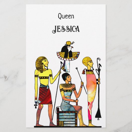 Oude Egypte Farao's Weelderige versiering Briefpapier (Voorkant)