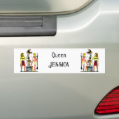 Oude Egypte Farao's Weelderige versiering Bumpersticker (Op auto)