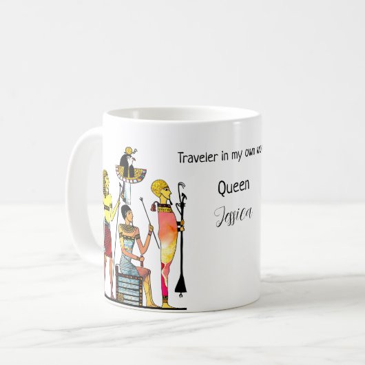 Oude Egypte Farao's Weelderige versiering Koffiemok (Voorkant links)