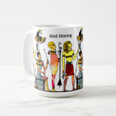 Oude Egypte Farao's Weelderige versiering Koffiemok (Voorkant links)