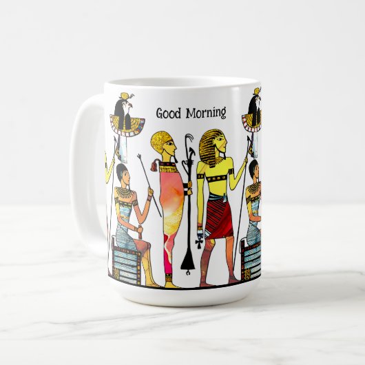 Oude Egypte Farao's Weelderige versiering Koffiemok (Voorkant links)