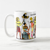 Oude Egypte Farao's Weelderige versiering Koffiemok (Links)