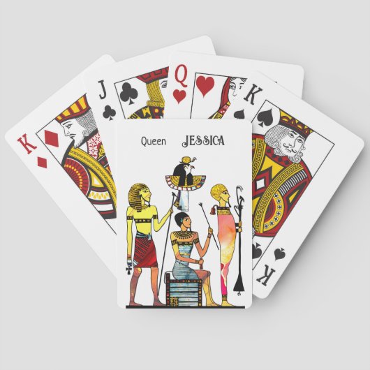 Oude Egypte Farao's Weelderige versiering Pokerkaarten (Achterkant)