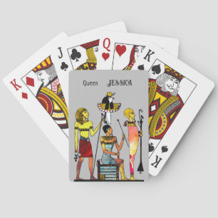 Oude Egypte Farao's Weelderige versiering Pokerkaarten