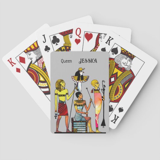 Oude Egypte Farao's Weelderige versiering Pokerkaarten (Achterkant)
