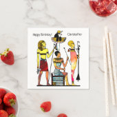 Oude Egypte Farao's Weelderige versiering Servet (Insitu)