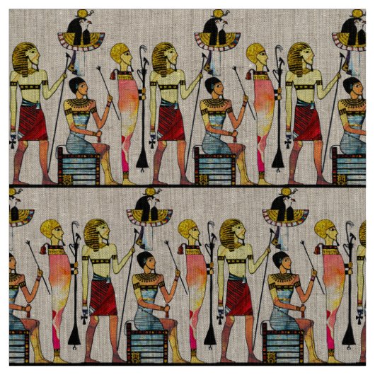 Oude Egypte Farao's Weelderige versiering Stof (Swatch)