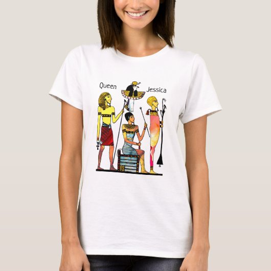 Oude Egypte Farao's Weelderige versiering T-shirt (Voorkant)