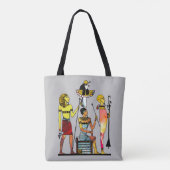 Oude Egypte Farao's Weelderige versiering Tote Bag (Achterkant)