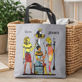 Oude Egypte Farao's Weelderige versiering Tote Bag
