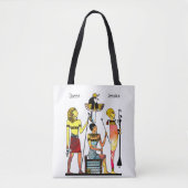 Oude Egypte Farao's Weelderige versiering Tote Bag (Voorkant)