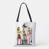 Oude Egypte Farao's Weelderige versiering Tote Bag (Achterkant)