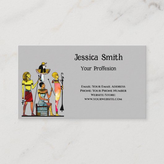Oude Egypte Farao's Weelderige versiering Visitekaartje (Voorkant)
