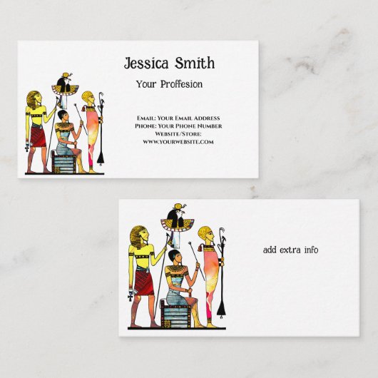 Oude Egypte Farao's Weelderige versiering Visitekaartje (Voorkant / Achterkant)