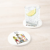 Oude Egypte Farao's Weelderige versiering Zandsteen Onderzetter (Zijkant)