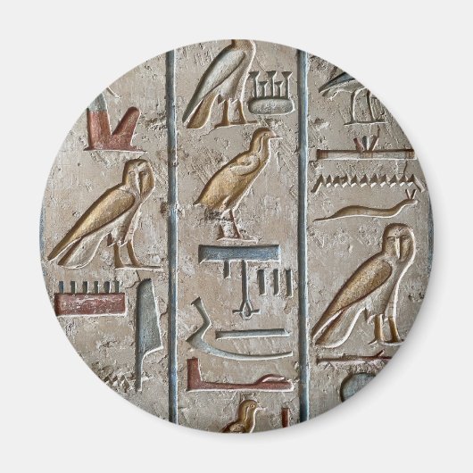 Oude Egypte gegraveerd hiërogliefen gesneden gesch Magneet (Voorkant)
