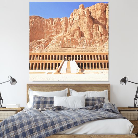 Oude Egypte Hatshepsut Deir Bahri tempel Luxor Canvas Afdruk (Insitu (Slaapkamer))