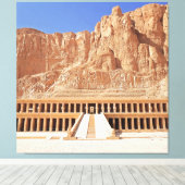 Oude Egypte Hatshepsut Deir Bahri tempel Luxor Canvas Afdruk (Insitu (Houten vloer))