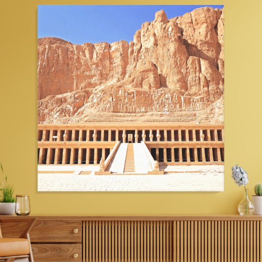 Oude Egypte Hatshepsut Deir Bahri tempel Luxor Canvas Afdruk (Insitu (Woonkamer))