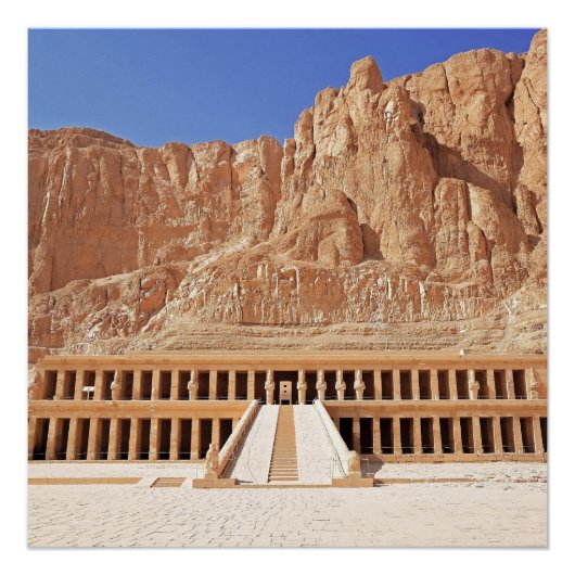Oude Egypte Hatshepsut Deir Bahri tempel Luxor Perfect Poster (Voorkant)