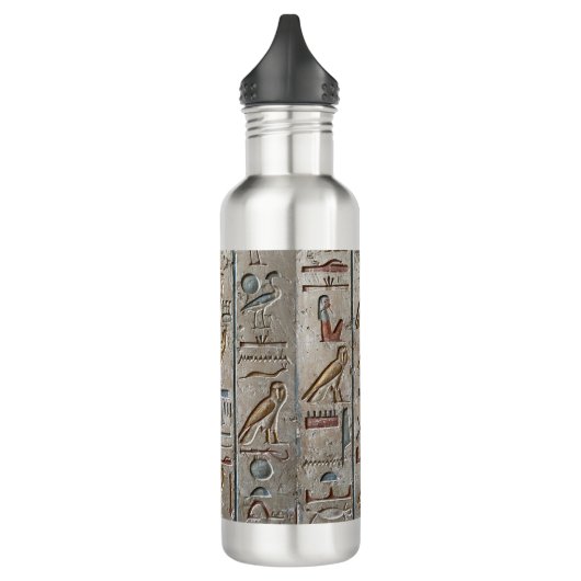 Oude Egypte Hiërogliefengravure Pharoah pGift Waterfles (Links)