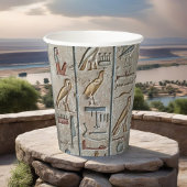Oude Egypte Hiërogliefisch gegraveerd uniek gesche Papieren Bekers