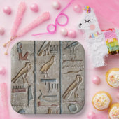 Oude Egypte Hiërogliefisch gegraveerd uniek gesche Papieren Bordje (Feest)