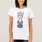 Oude Egypte historische sterke koningin Nefertiti T-shirt (Voorkant)