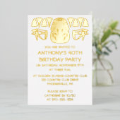 Oude Egypte Koning Tut Theme Custom Party Folie Uitnodiging (Staand Voorkant)