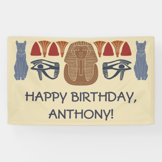 Oude Egypte Koning Tut Theme Custom Party Spandoek (Horizontaal)
