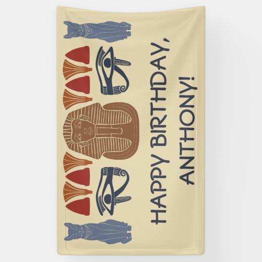 Oude Egypte Koning Tut Theme Custom Party Spandoek (Verticaal)