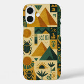 Oude Egypte Mystique Patchwork Papyrus Case-Mate iPhone Case (Achterkant)