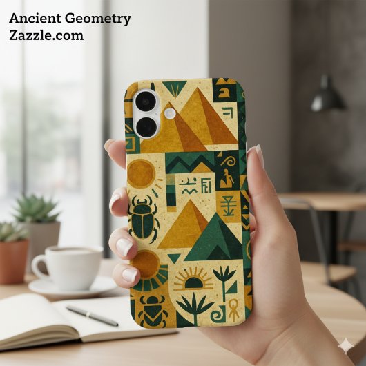 Oude Egypte Mystique Patchwork Papyrus iPhone Hoesje