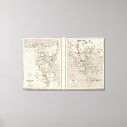 Oude Egypte, oude Griekenland Canvas Afdruk (Voorkant)