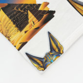 Oude Egypte Piramide Anubis Patroon Ontwerp Fleece Deken (Hoek)